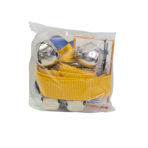 Bamboo Webbing PoochieBells Mustard Premium Dog Potty Training Doorbell - Picture 1 of 3